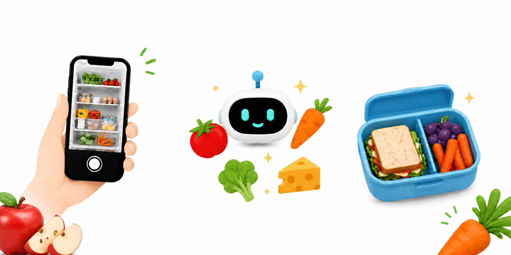 Take a fridge photo, let AI find ingredients, and get a packed lunch idea